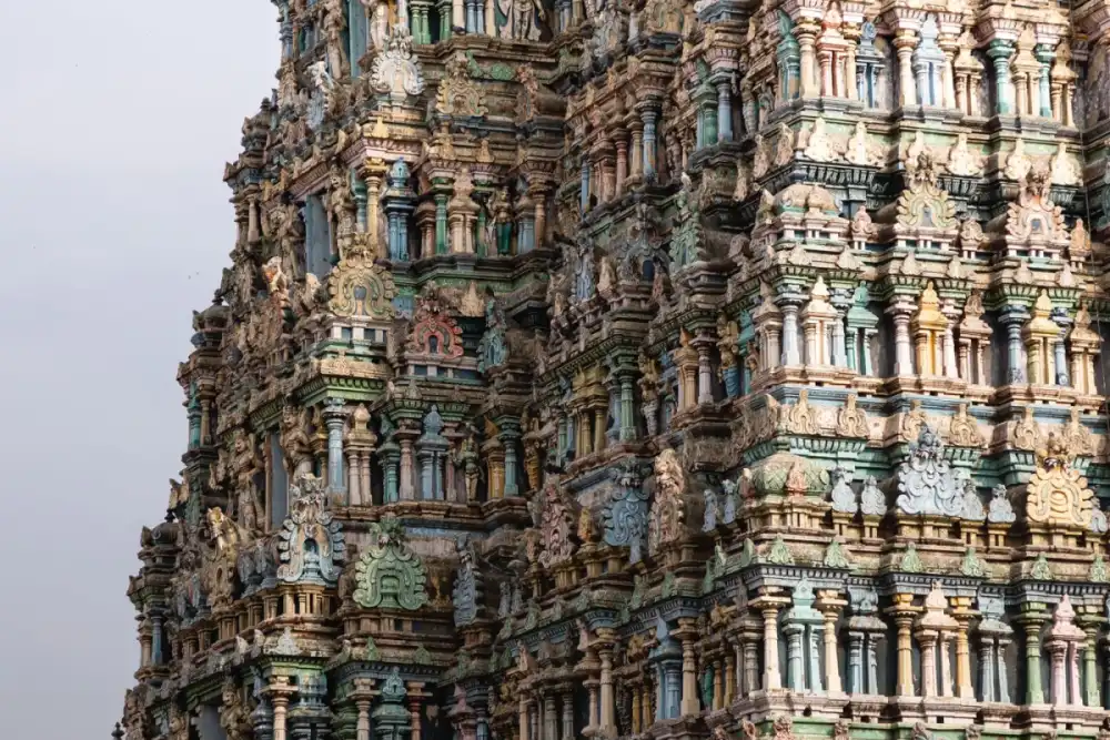 Meenakshi Temple tower in Madurai